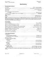 Case 5.9L diesel engine — specifications table for fuel, oil, and general data