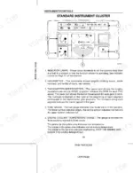 Case 5120, 5130, 5140, 5150, Maxxum Tractors standard instrument cluster diagram, gauges, and indicator lamp descriptions.