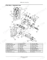 case-650k-to-ii-dozer-repair-manual-87364103-na-exploded-view-885.webp Case 650K, 750K, 850K TIER II final drive exploded view diagram with numbered component parts list table.