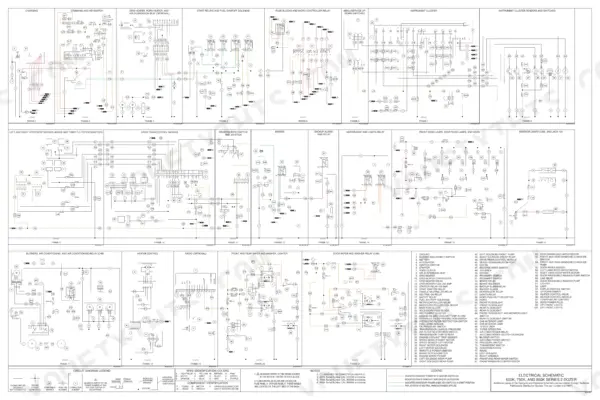 Case 650K TIER II, 750K TIER II, 850K TIER II electrical schematic showing wiring diagrams for machine systems.