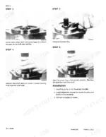 Case 689G, 689G Telescopic Handler: Steps for installing pump drive shaft seal, snap ring, and hydraulic pump mounting.