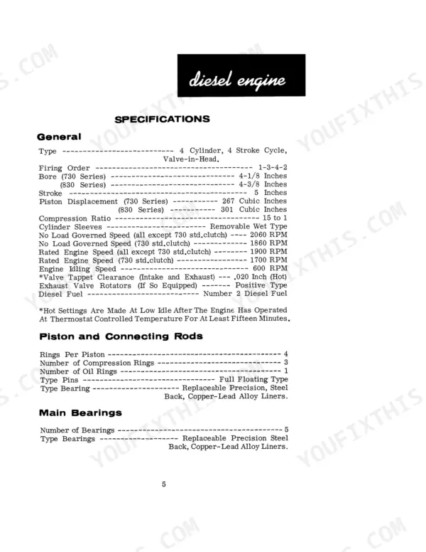 Case 730, 731, 732, 733, 734, 740, 741, 742, 743, 744, 830, 831, 832, 833, 840, 841, 842, 843 Operator Manual — Technical Specifications