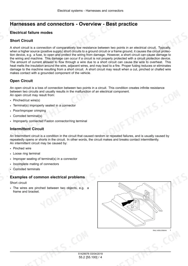 Case SV212D, SV216D electrical harness and connector troubleshooting guide for short, open, and intermittent circuits.