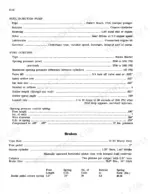 Case Corporation 1470 service manual specifications table for fuel injection pump, fuel injector, and brake system components.