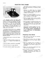 Case Corporation 1470 injector test stand setup, operation, and maintenance procedures with component diagram.