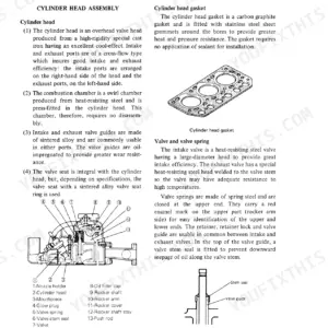 Case Corporation 275 Tractor, 275-2WD, 275-4WD, MT300 cylinder head assembly construction and cross-section diagram.