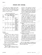 Case Corporation 275 Tractor, 275-2WD, 275-4WD, MT300 engine stop system operation table and circuit description.