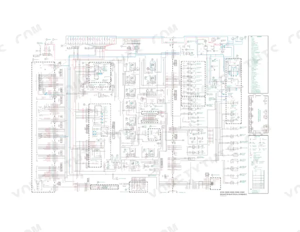 Case Corporation 9030B, 9040B, 9045B Excavator electrical schematic diagram showing wiring, components, and legend.