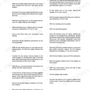 Case Corporation JX70U, JX80U, JX90U, JX100U engine and component reassembly procedures list.