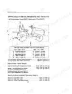 Case IH 1120, 1120 Tractor specifications diagram showing dimensions, weights, and turning radius measurements.