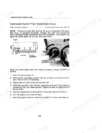 Case IH 1120, 1120 Tractor hydrostatic system filter replacement procedure, diagram, and maintenance intervals.