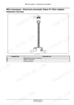 Case IH 1225AFF, 1625AFF, Twin-Row 1225AFF, Twin-Row 1625AFF, Front Fold Planter hitch adapter extension harness diagram.