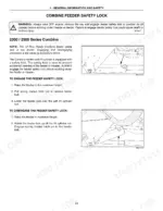 Case IH 2142, 2152, 2162 Draper Header — procedure to engage and disengage the feeder safety lock