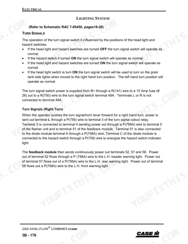 Case IH 2377 service repair manual - Electrical