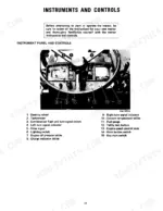Case IH 244, 254 instrument panel and controls diagram with numbered key identifying gauges, switches, and indicators.