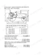Case IH 275 Tractor 2WD 2-post ROPS dimensions, weight, and turning radius specifications table.