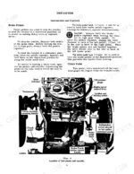 Case IH 300, 300 Utility Tractor, International 300 Utility Tractor manual page showing brake, clutch, and controls diagram.