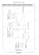 Case IH 3020, TerraFlex 3020 Auger Header hydraulic schematic showing reel lift, cutterbar float cylinders, and drive motor.