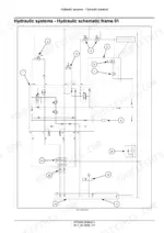 Case IH 3152, 3162, Draper Header hydraulic schematic frame 01 showing numbered component flow diagram