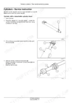 Case IH 3152, 3162, Draper Header hydraulic cylinder service procedure for detachable cylinder head disassembly.
