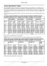 Case IH 3400 series corn header torque specification tables for inch and metric non-flanged hardware and locknuts.