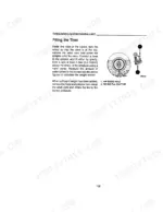 Case IH 395, 495 Tractor manual: procedure for filling tires with water ballast using a fill adaptor and air bleed hole.