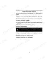 Case IH 395, 495 Tractor service manual page detailing the procedure for removing the tractor from storage.