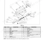 Case IH 4200/4400 Series Corn Header snapper unit exploded view diagram and parts list for stalk roll components and hardware.