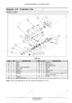 Case IH 4200/4400 Series Corn Header snapper unit exploded view diagram and parts list for stalk roll components and hardware.