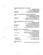 Case IH 485 Tractor specifications table for transmission types, mechanical front drive, and differential lock.