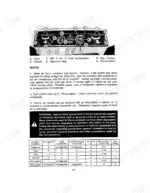 Case IH 585 operator manual page showing cab air conditioning and heating control panel diagram, settings table, and notes.