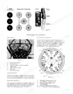 Case IH 624, 724, 824 transmission shift patterns, Agriomatic control lever, instrument cluster, and gauge indicators.