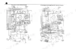 Case IH 624, 724, 824 wiring diagrams for standard equipment and models with brake and directional signal lights.