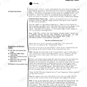 Case IH 656, 656 Tractor, Farmall 656, International 656... Lubrication guide for transmission and hydraulic system maintenance.