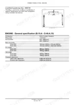 case-ih-8-3l-to-6taa-9004-engine-repair-manual-87515687-specs-39.webp Case IH 6TAA-8304 6TAA-9004 engine specifications table with Load-Rotor positioning sling diagram