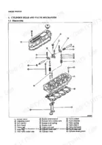 Case Ih Agriculture MAXXFARM 40, MAXXFARM 50, R41, R47, S4Q-Y161GT, S4Q2-Y161GT exploded view of cylinder head and valve mechanism.
