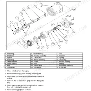 Case IH 500/500T Precision Disk Drill hydraulic seeding fan motor disassembly exploded view