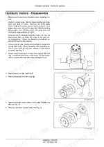 Case IH Coffee Express 100 Harvester Service Manual hydraulic motor disassembly procedure.