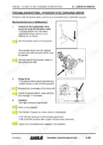 Case IH CROSS-FLOW CF 80 troubleshooting guide for hydrostatic ground drive, pump drive, and gearbox malfunctions.