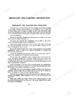 Case IH D, DC-3, DC-4, DO, DS, DV, D Tractor: Pre-starting information and tractor operation preparation procedures.