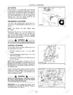 Case IH D35, D40, D45, DX35, DX40, DX45 key switch, pre-heating, and engine starting operation procedures.
