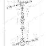 Case IH DC102, DC102 Disc Mower Conditioner, exploded view diagram of the swivel gearbox assembly with numbered components.