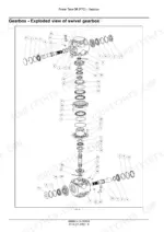 Case IH DC102, DC102 Disc Mower Conditioner, exploded view diagram of the swivel gearbox assembly with numbered components.