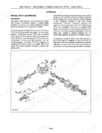 Case IH DC132 exploded view diagram of the swivel hitch gearboxes, including gear and shaft overhaul components.