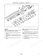 Case IH DHX182, DHX212, DHX252, DHX302, DHX362 exploded view of hydraulic motor assembly and assembly procedures.