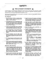 Case IH DX18E, DX22E, DX25E, MWX154S, MWX160S Tractors safety manual page listing tractor and servicing precautions.