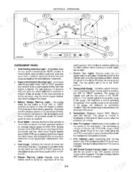 Case IH DX18E, DX24E, MWX154S, MWX160S instrument panel diagram and indicator light descriptions.