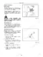 Case IH DX25, DX29, DX33 brake pedal controls, pedal lock, and parking brake operation instructions with diagrams.