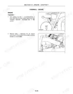 Case IH DX31, DX34 engine overhaul preparation: coolant drain and air cleaner assembly removal procedures.