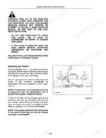 Case IH DX35, DX40, DX45, D35, D40, D45 fuel injection safety warnings and tractor refueling procedures diagram.